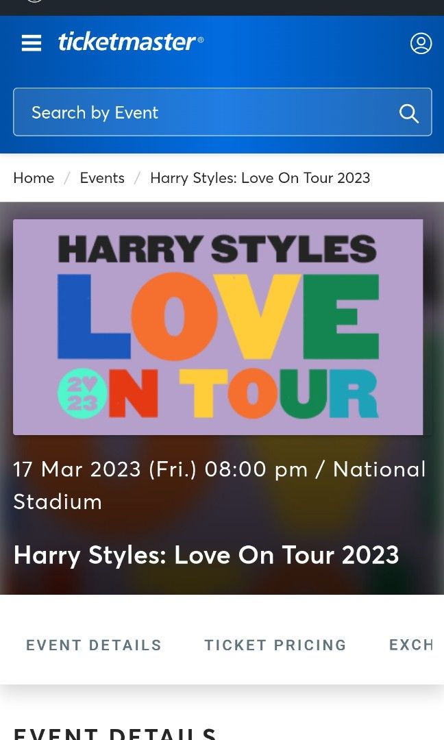 (HTB) Harry Styles Tickets, Tickets & Vouchers, Event Tickets on Carousell