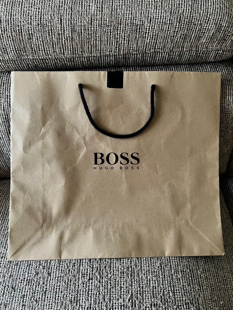 HUGO BOSS PAPER BAG, Luxury, Bags & Wallets on Carousell