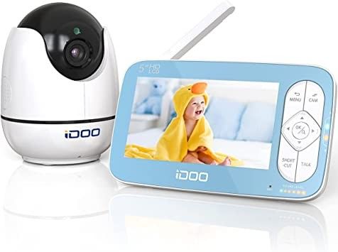 Baby Monitor with 1080P Display, 4.3 Inches, 2.4G Wireless, Camera with  Night Vision, Two-Way Audio, Fever Alarm : : Baby Products