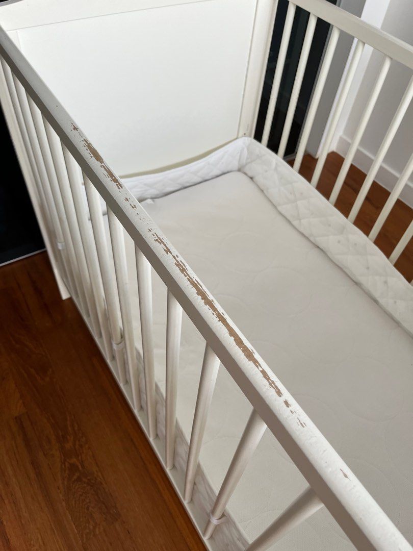 IKEA cot, mattress and bumper, Babies & Kids, Baby Nursery & Kids