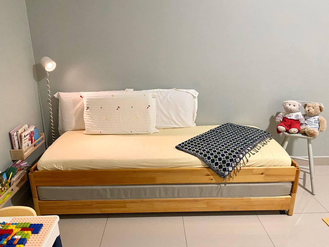 Ikea Utaker stackable beds Pine wood, Furniture & Home Living