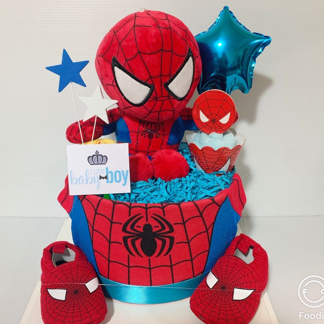 Instock! Spiderman Diaper Cake, Babies Kids, Bathing Changing