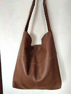 J Block Brown  Soft Leather Shoulder Bag