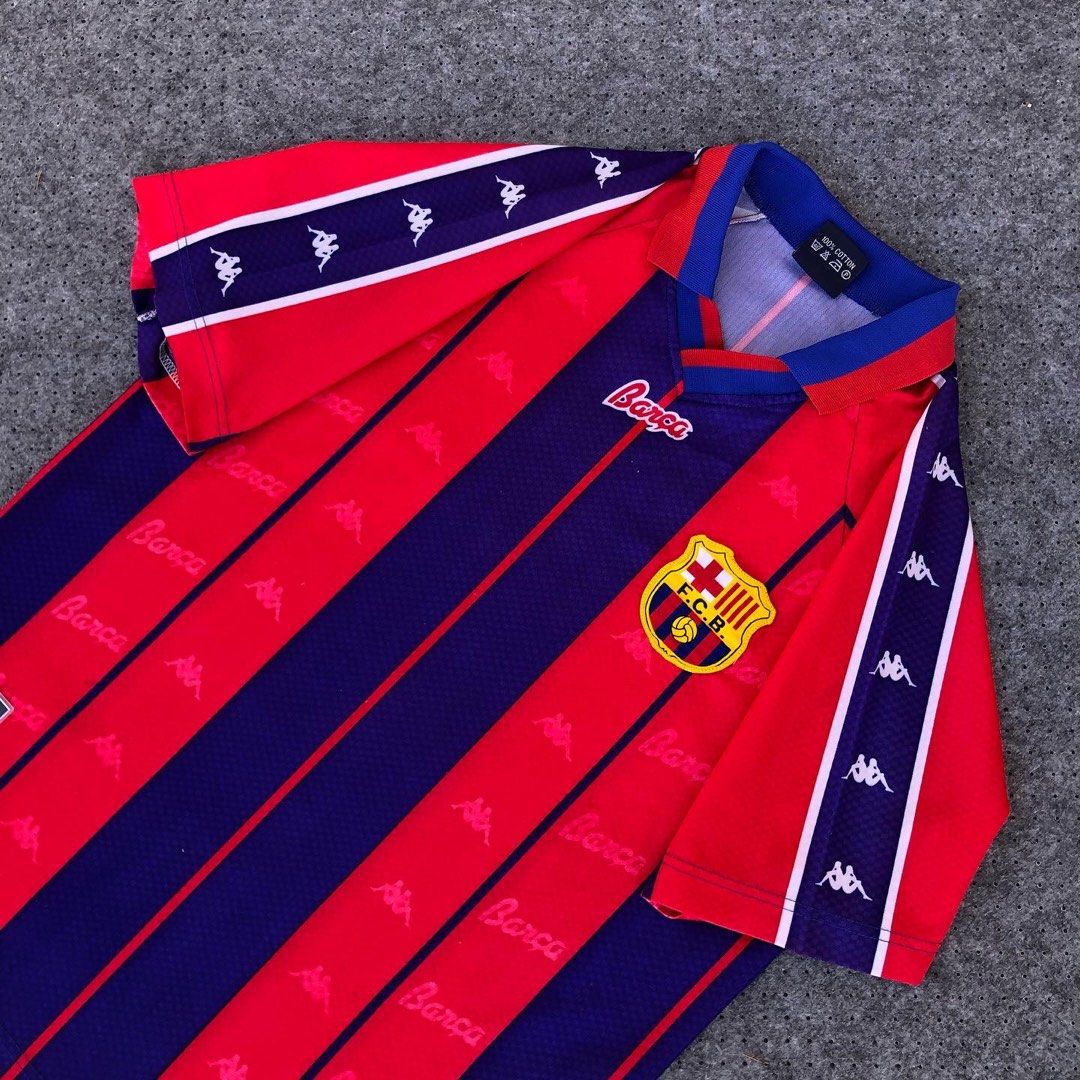 1996-97 FC Barcelona *PLAYER ISSUE* home jersey (#25 DE LA PEÑA) - XL