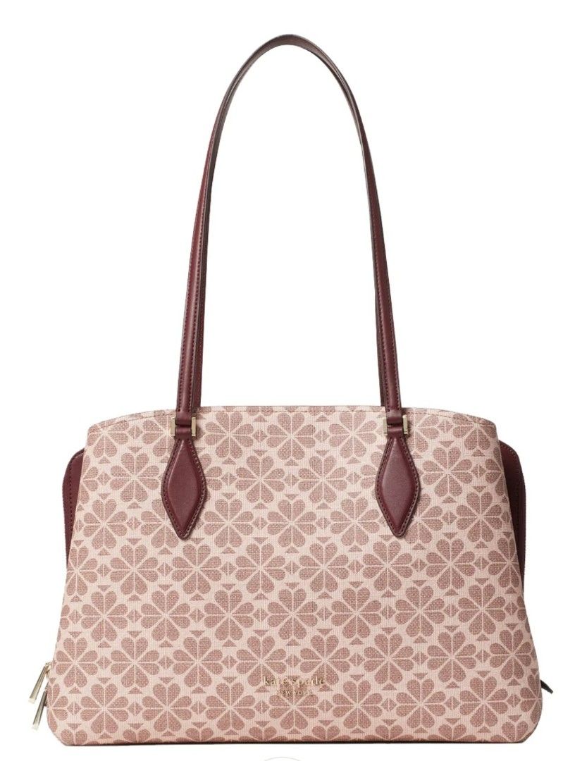Kate Spade large work tote (Category: Tote Bags) located in Makati City. Submitted by Vnerrie (Listing ID 1197265028, Image 1). Description: Kate Spade Flower Coated Canvass Zeezee Large Work Tote -- brand new and authentic *msg to provide actual pic/video of the item *negotiable KS Spade Flower Coated Canvas Zeezee Large Work Tote Bag in Pink Multi. Style #: PXR00072 Features a spacious interior with ample compartments & a central padded zip com