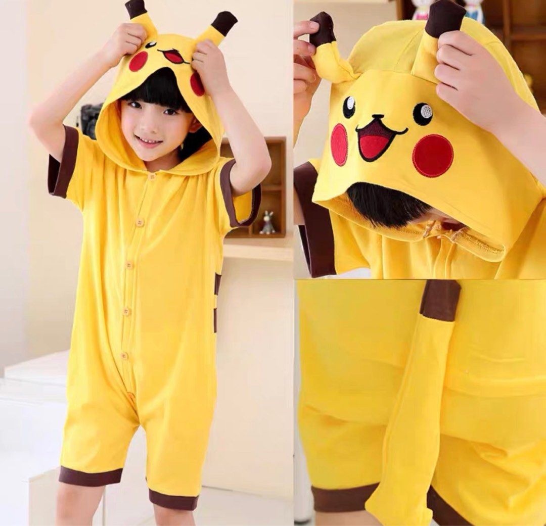 Kids Adult Pikachu Cosplay Costume Party Halloween Birthday