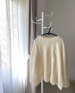 knit sweater broken white