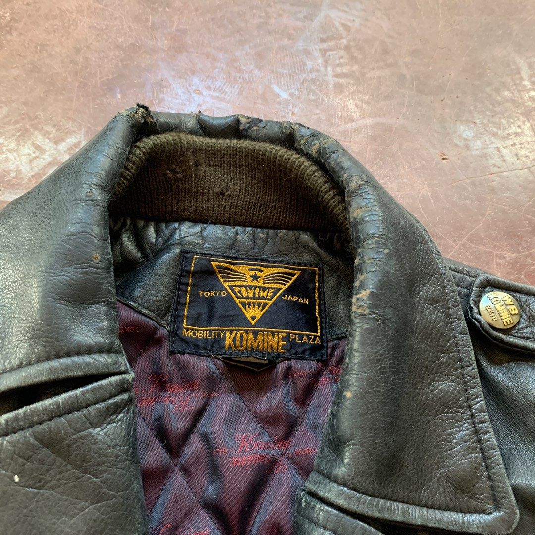 Komine Leather Biker Jacket, Men's Fashion, Coats, Jackets and
