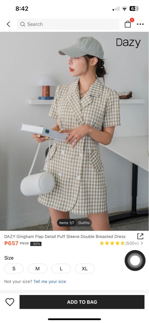 Korean Plaid Dress from SHEIN, Women's Fashion, Dresses & Sets, Dresses