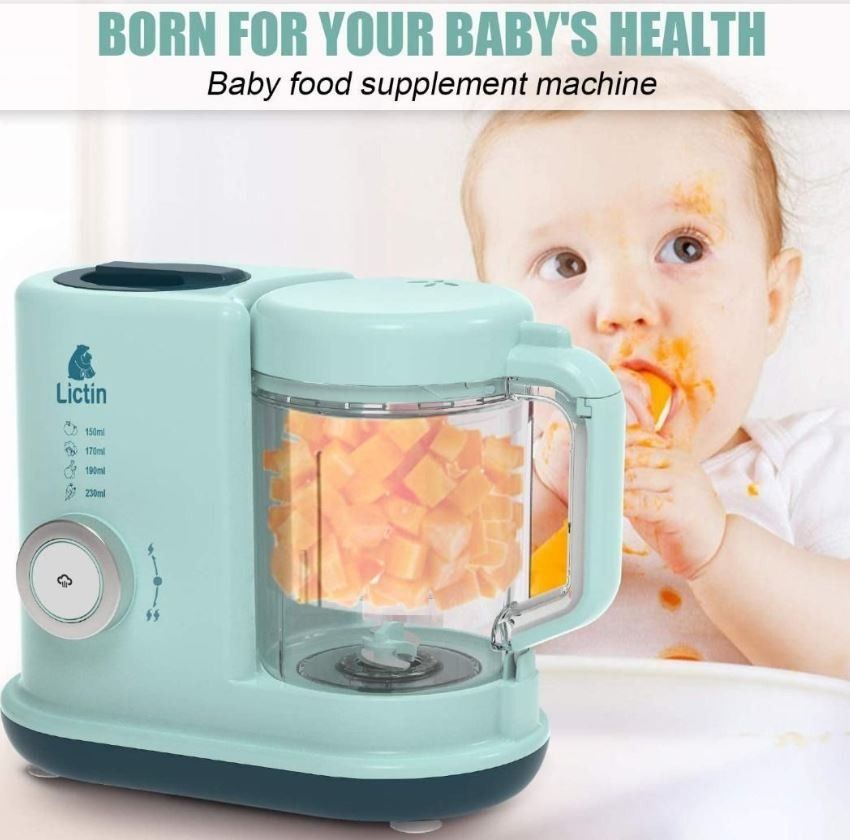 Lictin Baby Food Blender Steamer Baby Food Processor 4 in 1