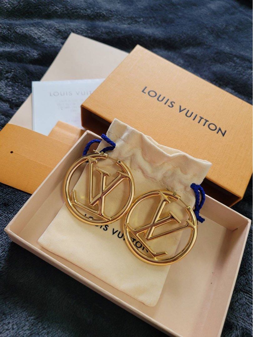 Louis Vuitton Louise Hoop GM Earrings, Luxury, Accessories on Carousell