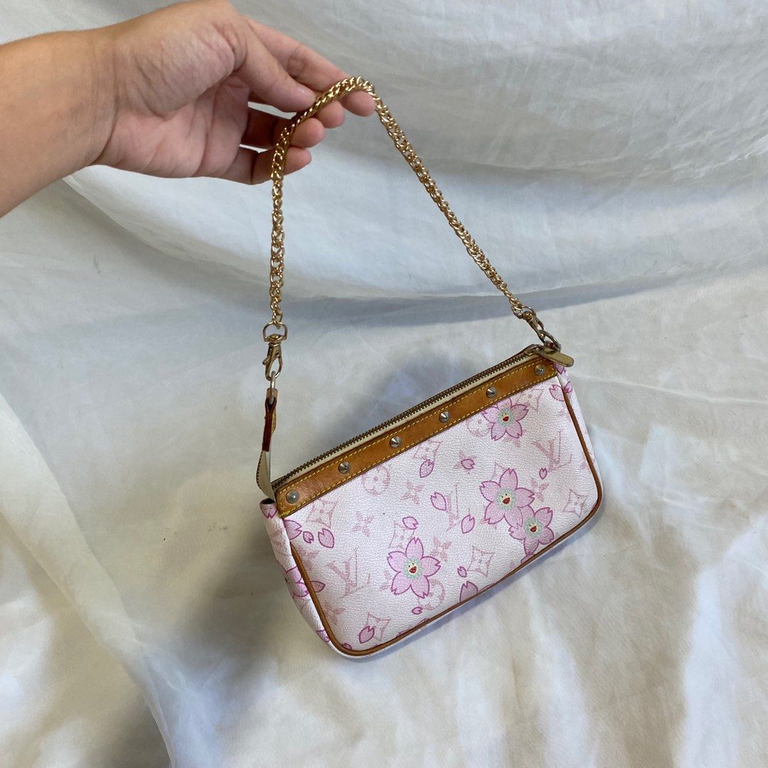 Louis Vuitton LV takashi murakami cherry blossoms sakura pink pochette  rarest bag, Luxury, Bags & Wallets on Carousell