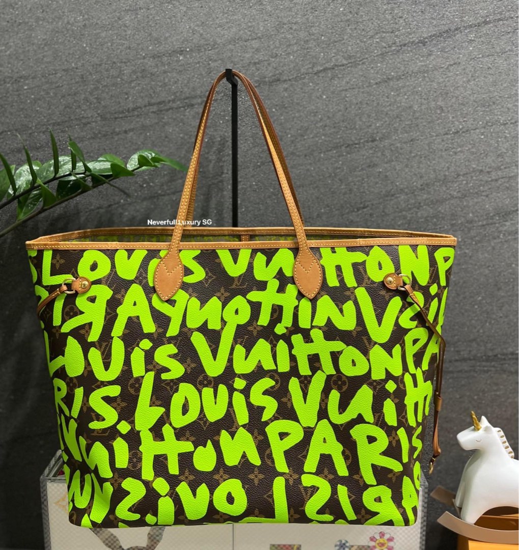 Louis Vuitton Neverfull GM Stephen Sprouse Graffiti Neon Green Monogram  Bag, Luxury, Bags & Wallets on Carousell