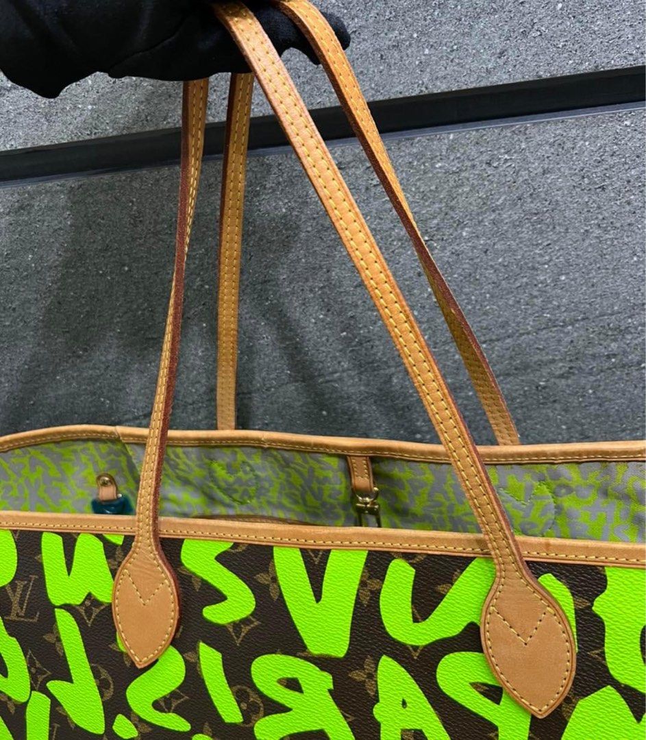 edit Louis Vuitton Neverfull Graffiti Gm Stephen Sprouse Shoulder Neon  Green Monogram Rare Canvas Collectors Limited Edition Tote - Tradesy