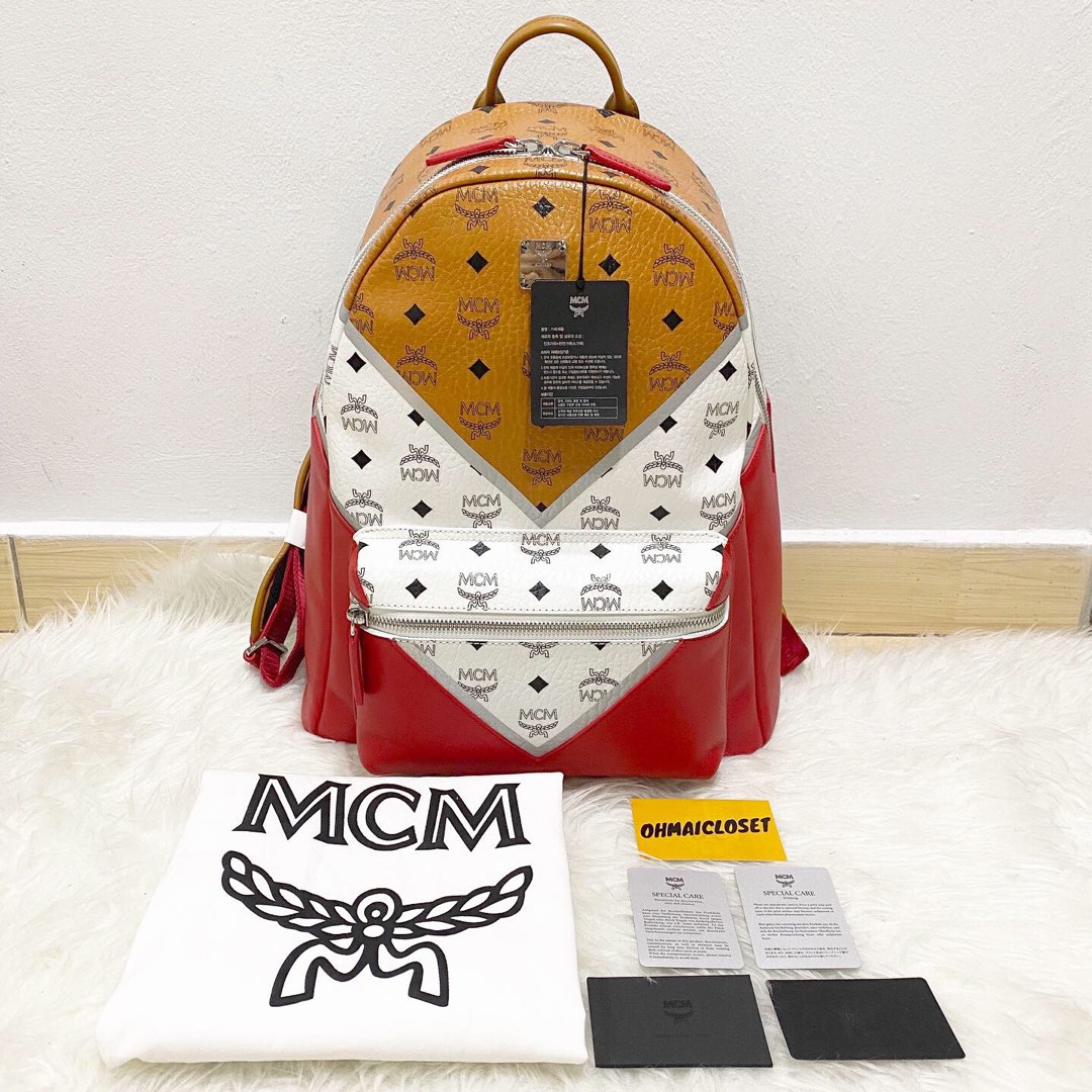Mcm 2025 chevron backpack