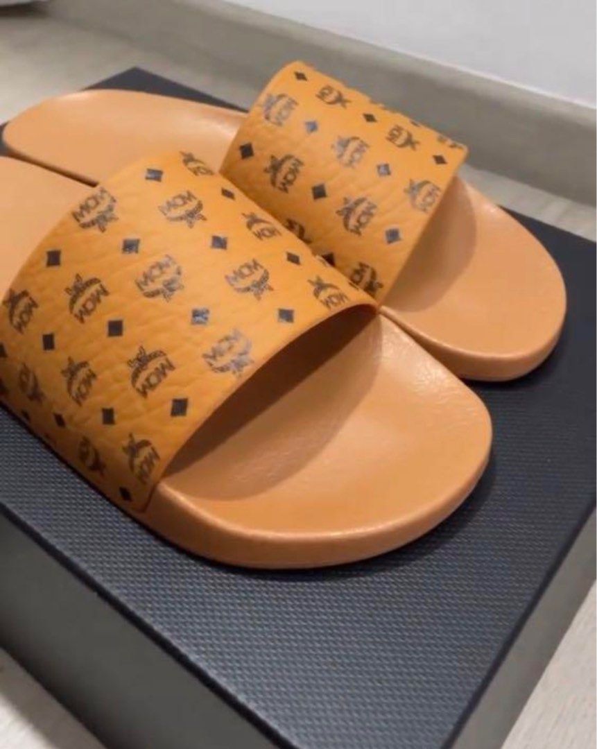 Mcm Slides Mens Fashion Footwear Flipflops And Slides On Carousell 