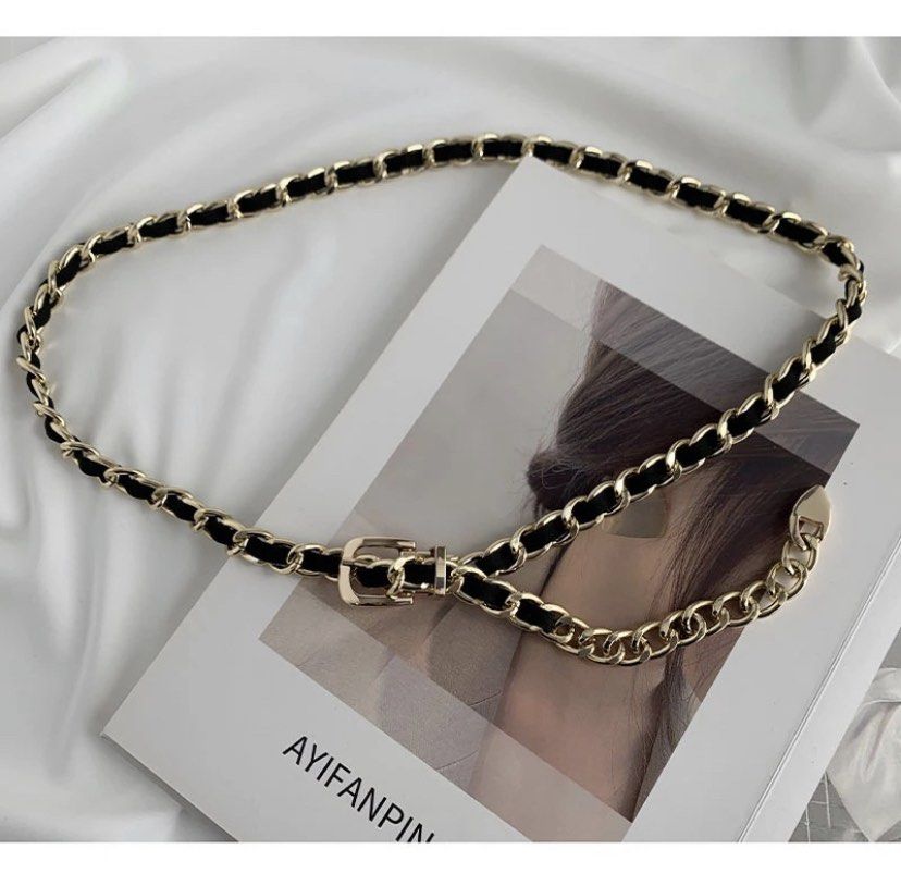 Metal Chain Belts for Women Waistbands Long Tassel for Suitable