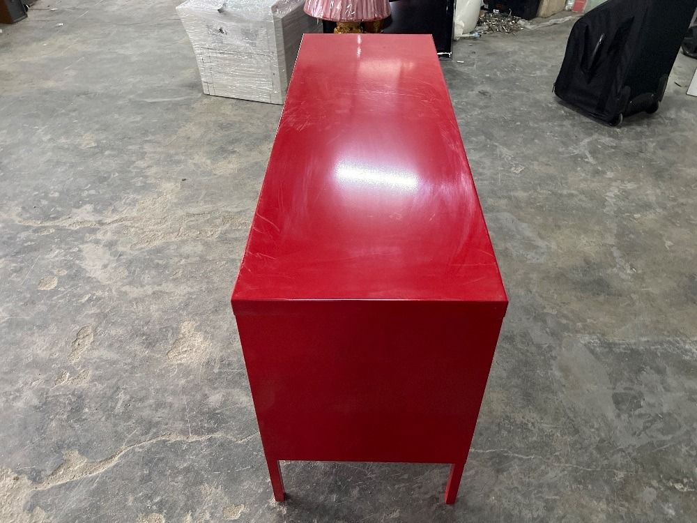 Metal TV Red Colour / TV Logam Warna Merah, Furniture