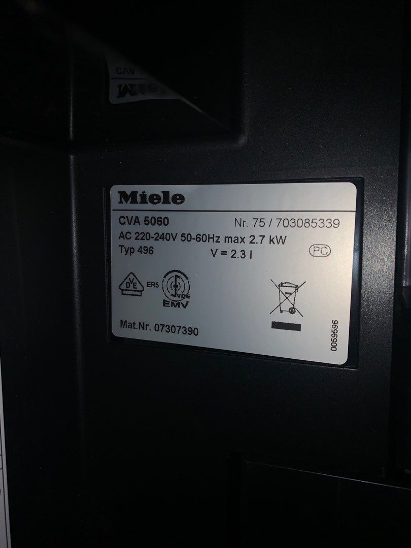 Miele CVA 5060 coffee machine, TV & Home Appliances, Kitchen Appliances