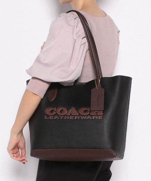 Coach black hot sale grained grab bags