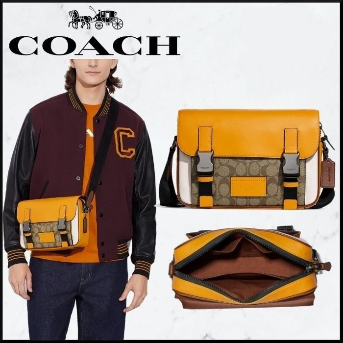 Coach, Bags, Coach Cc357 Track Crossbody In Colorblock Signature Canvas  Leather