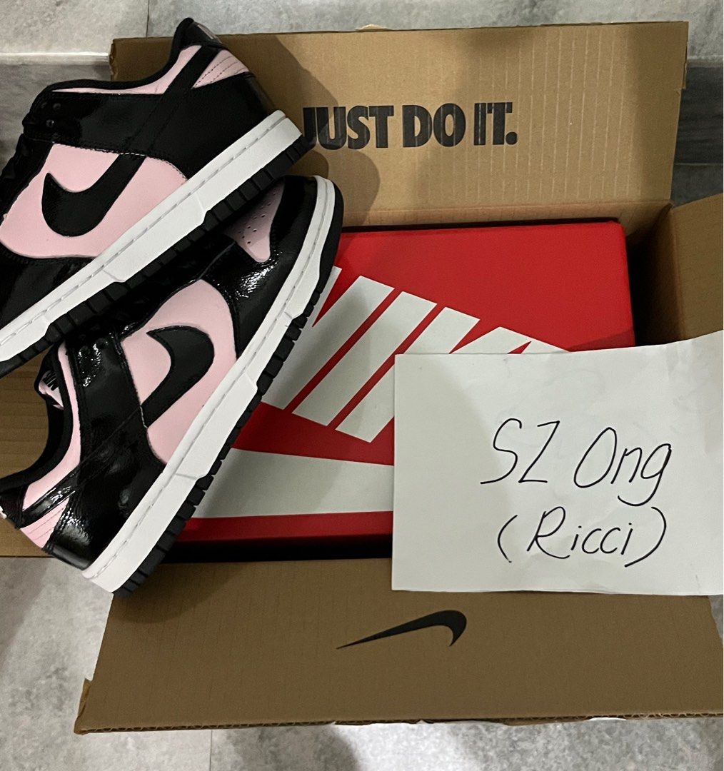 dunk low pink black
