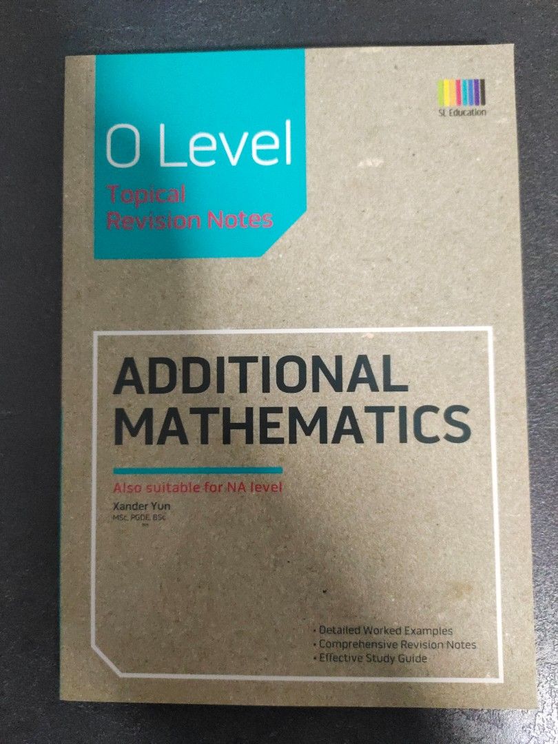 O Level Topical Math O Level Topical Revision Notes for Math and A Math, Hobbies & Toys ...