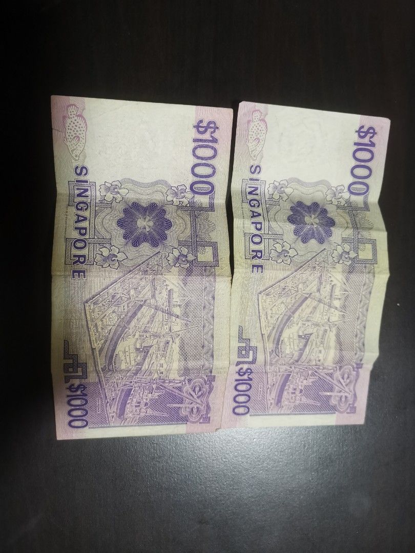Old notes (Category: Currency) located in Singapore. Submitted by oneway9050 (Listing ID 1197248347, Image 1). Description: 2 old $1000 notes to bless!.