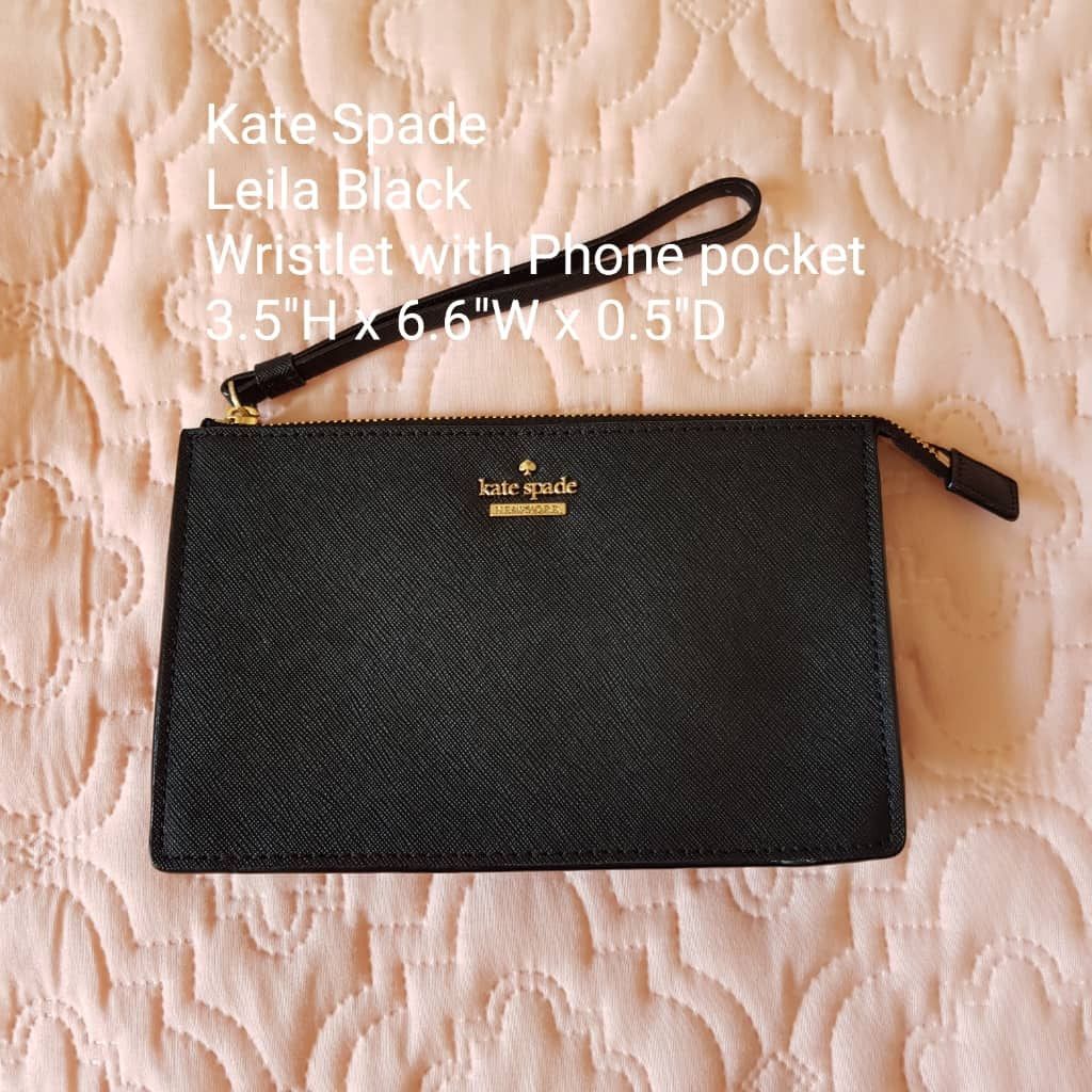 ORIGINAL KATE SPADE WALLET/WRISTLET BLACK, Women's Fashion, Bags & Wallets,  Wallets & Card holders on Carousell