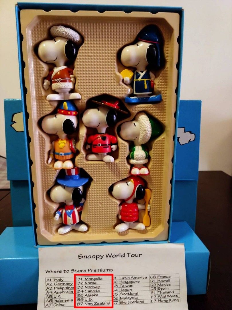 Peanuts Snoopy x McDonald's World Tour 1 & 2 figure box sets