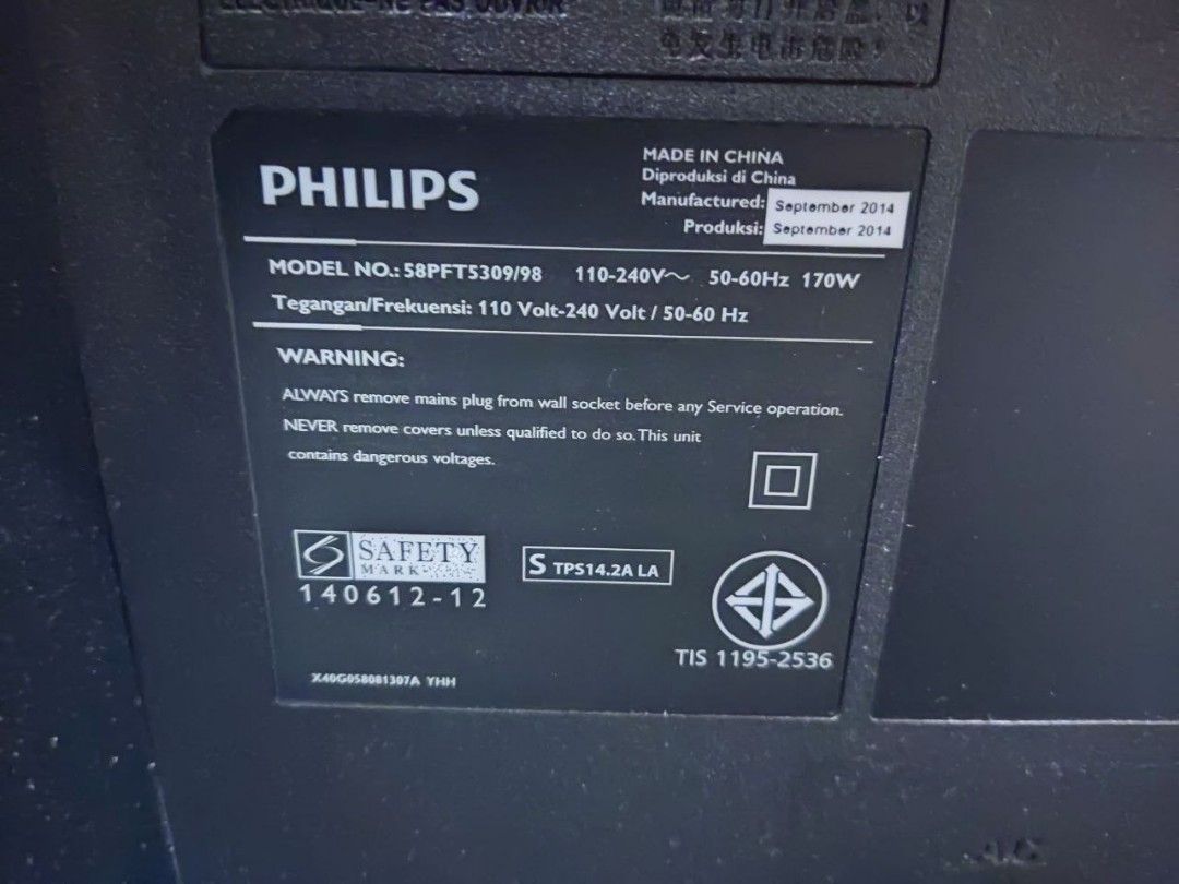 Philips led 58", TV & Home Appliances, TV & Entertainment, TV on Carousell