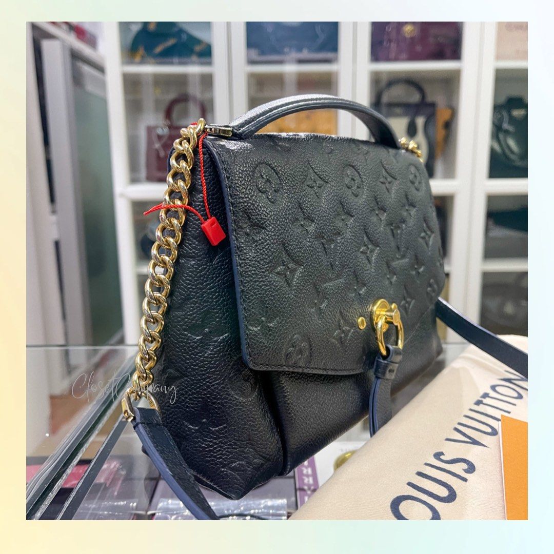 Louis Vuitton Black Monogram Empreinte Leather Blanche BB Bag