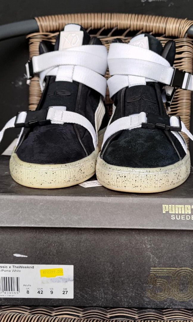 Puma Suede Classic x TheWeeknd Black White Fesyen Pria Sepatu