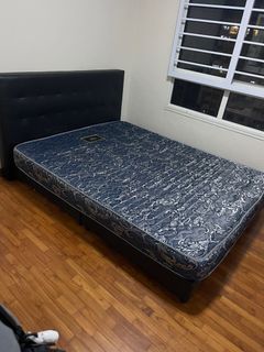 Queen Size Bed Frame + Mattress