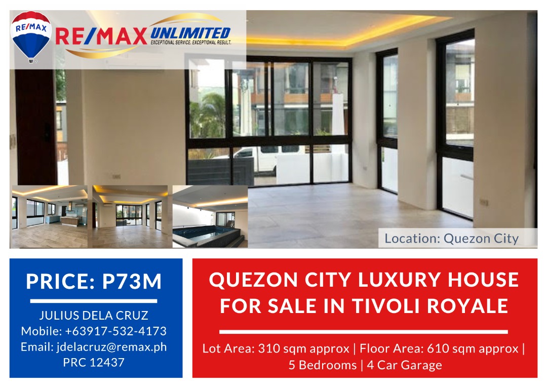 Quezon City Luxury House for Sale in Tivoli Royale, Property, For Sale