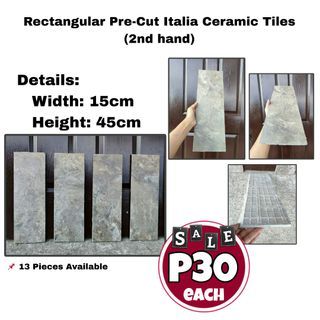 🔥Rectangular Pre-Cut Italia Ceramic Tiles (2nd hand)🔥