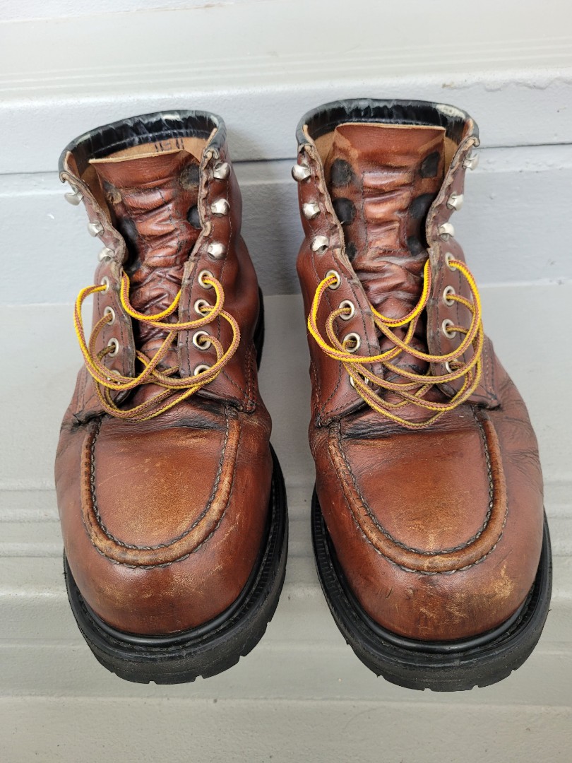Red Wing 8249 Moc Toe Safety Boots US 10, Men's Fashion, Footwear ...