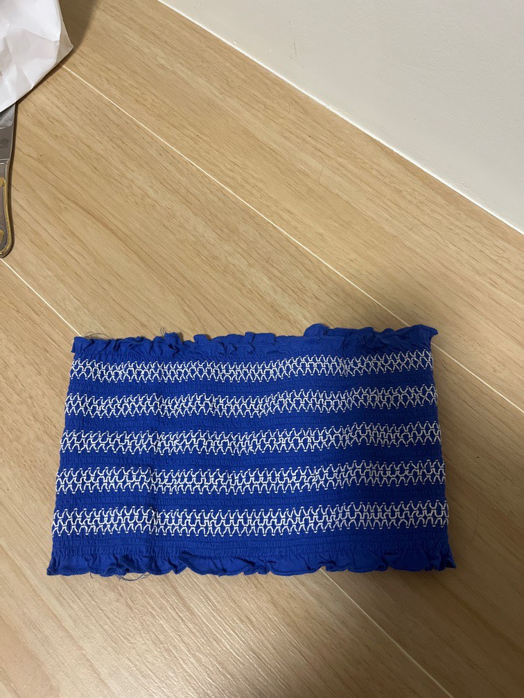 royal blue tube top, Women's Fashion, Tops, Others Tops on Carousell