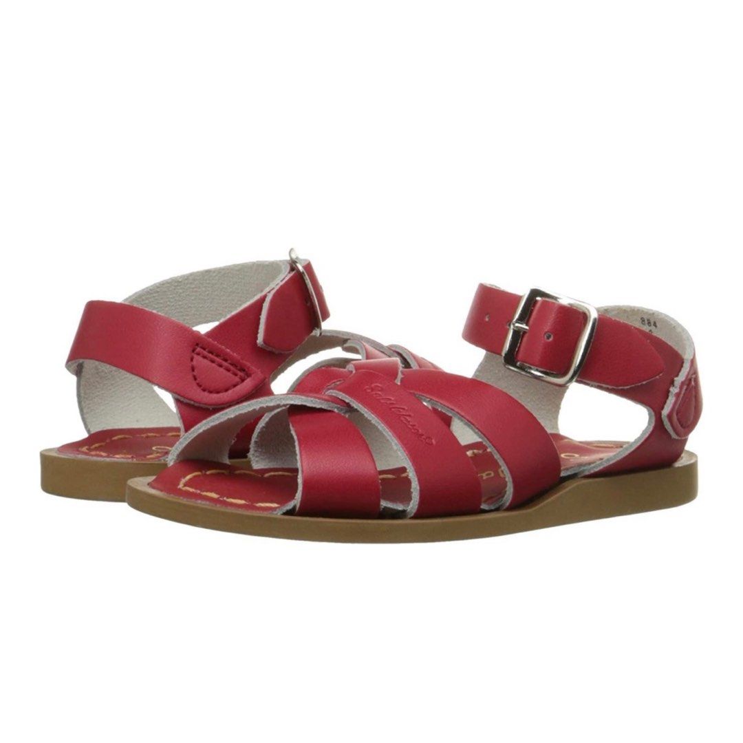 Red sale saltwater sandals