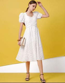 Saturday Club White Midi Dress (S Size)