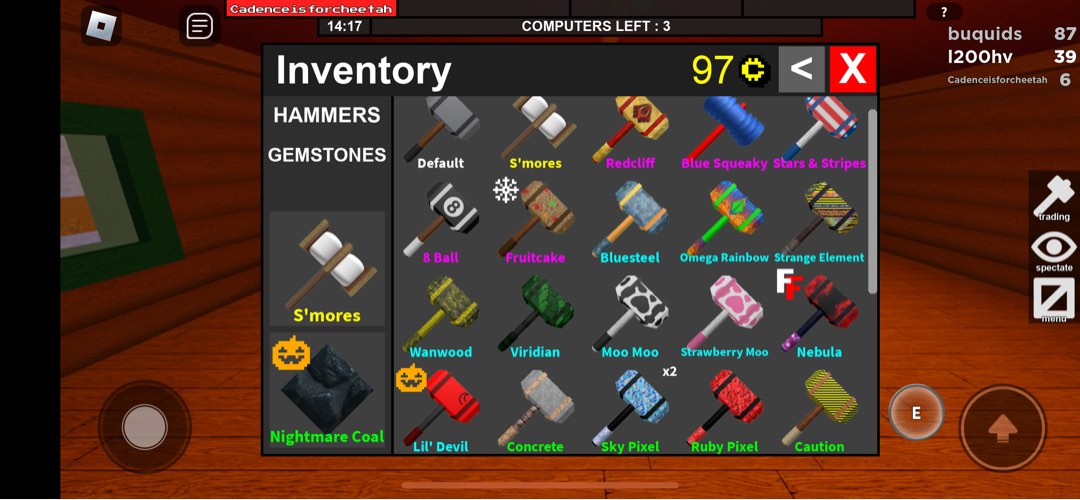 I BOUGHT ALL THE NEW HAMMERS AND GEMS!! (Roblox Flee The Facility