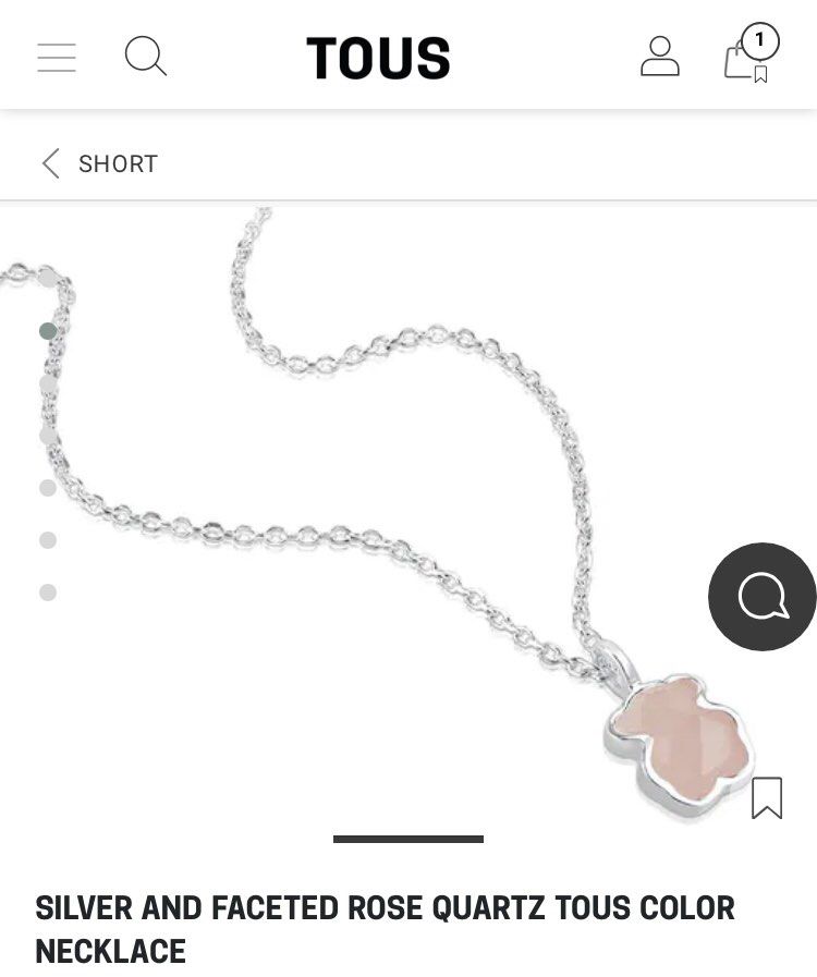 Silver and faceted rose quartz Tous color necklace 聖誕交換禮物之選😺, 女裝, 飾物及配件,  頸鍊- Carousell