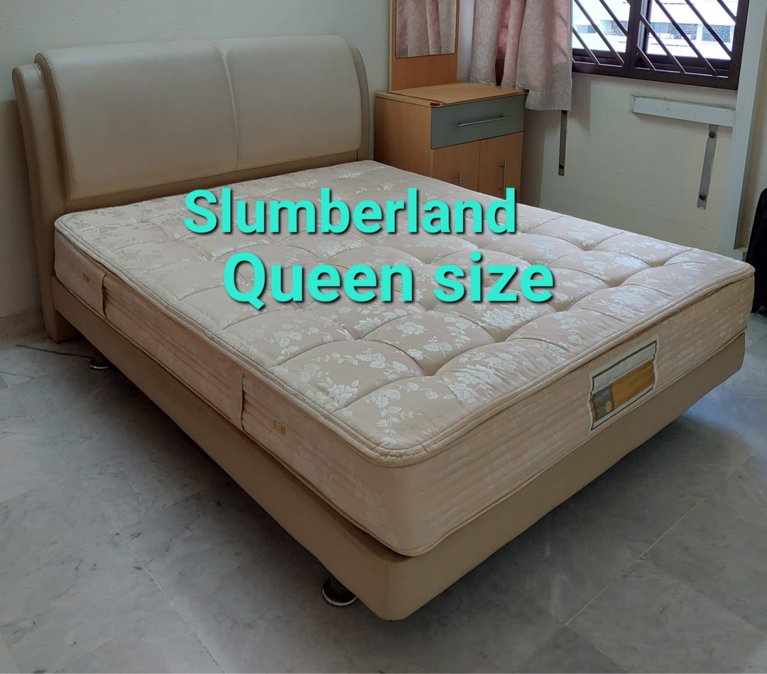 Slumberland Queen Size Bed and Frame, Furniture & Home Living