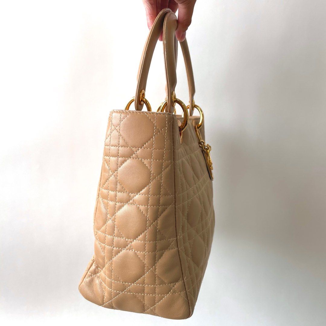 STEAL Christian Dior Fard Blush Pink GHW Lady Dior Medium Top Handle Shoulder Sling Bag Authentic Luxury Bags Wallets on Carousell
