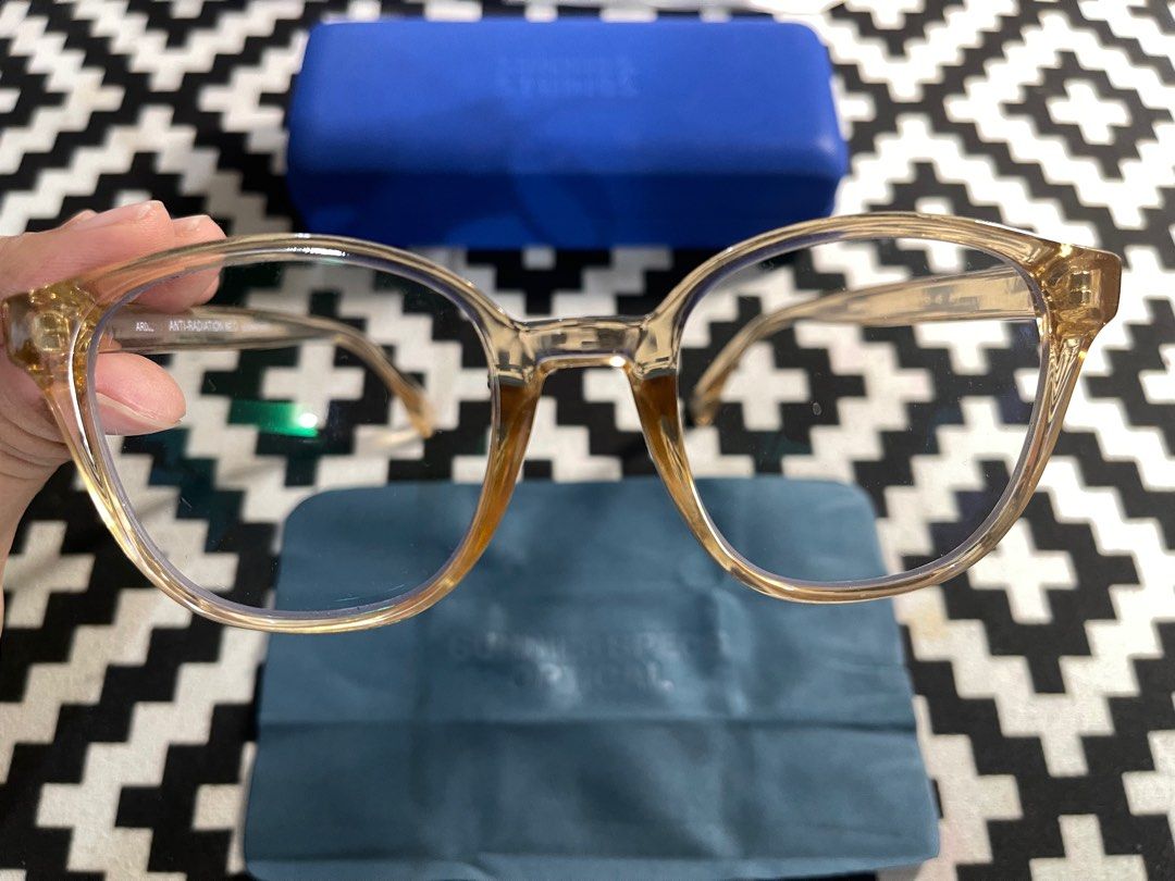 Sunnies Studios Anti-Radiation Glasses (Category: Sunglasses & Eyewear) located in Rizal. Submitted by docdeclutter (Listing ID 1197216818, Image 2). Description: Sunnies Studios Anti-Radiation Eyeglasses Neo (Cornhusk) Brand new. Never used RFS: decluttering.