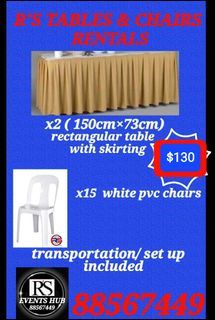 Tables & chairs rentals