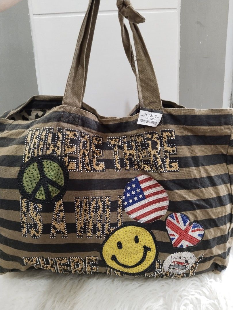 Tas tote besar unik lucu bagus 47 x 35 besar Fesyen Wanita Tas