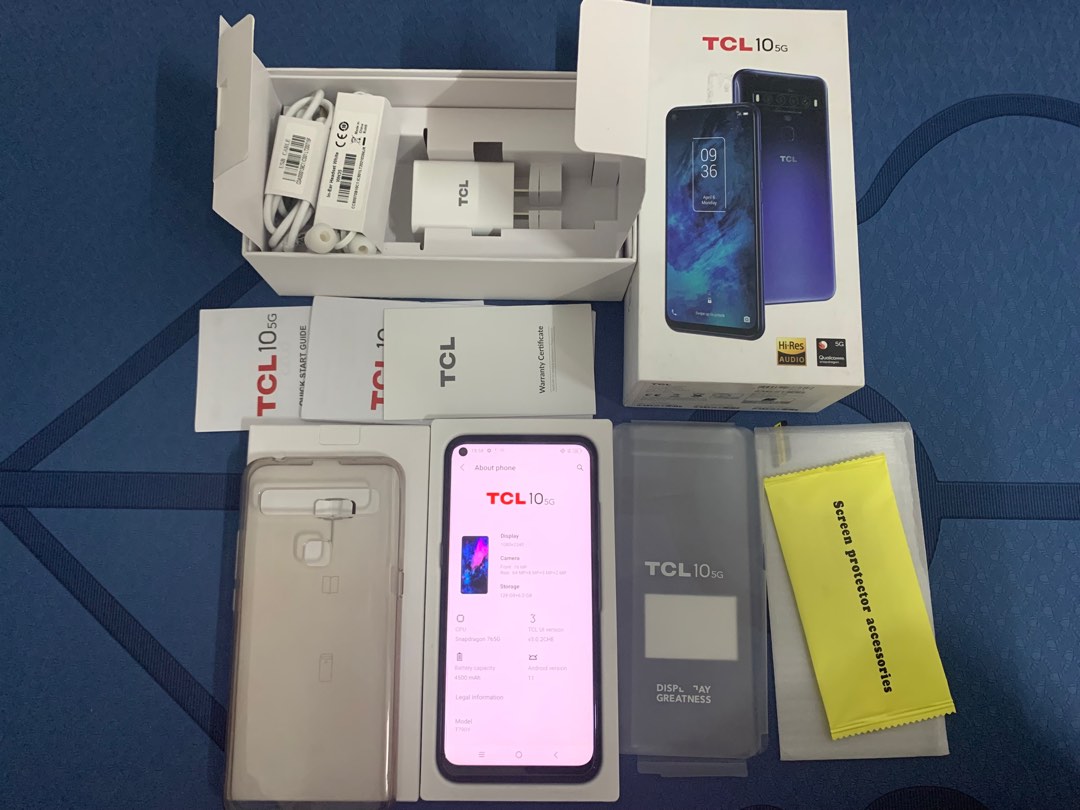 TCL 10 5G (6gb ram, 128gb internal storage, black), Mobile Phones