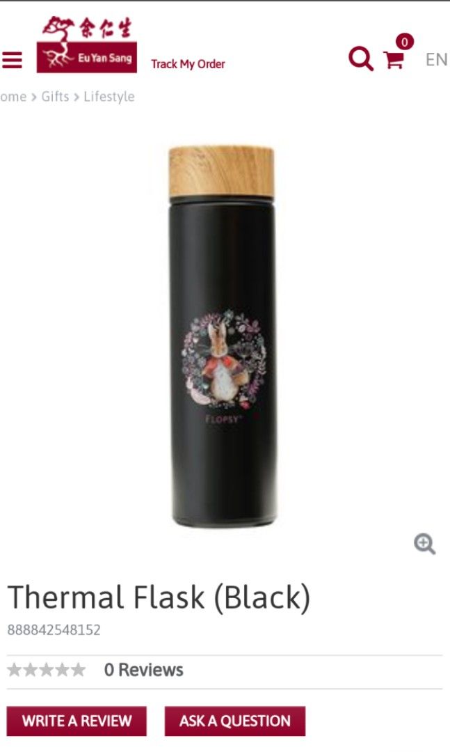 Thermal Flask Peter Rabbit (Black), Furniture & Home Living ...