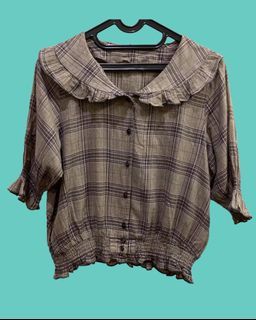 Thrift Vintage Korean Atasan Blouse